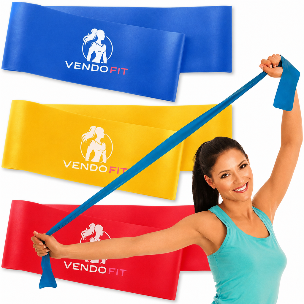 Long Resistance Bands Set with Carry Bag