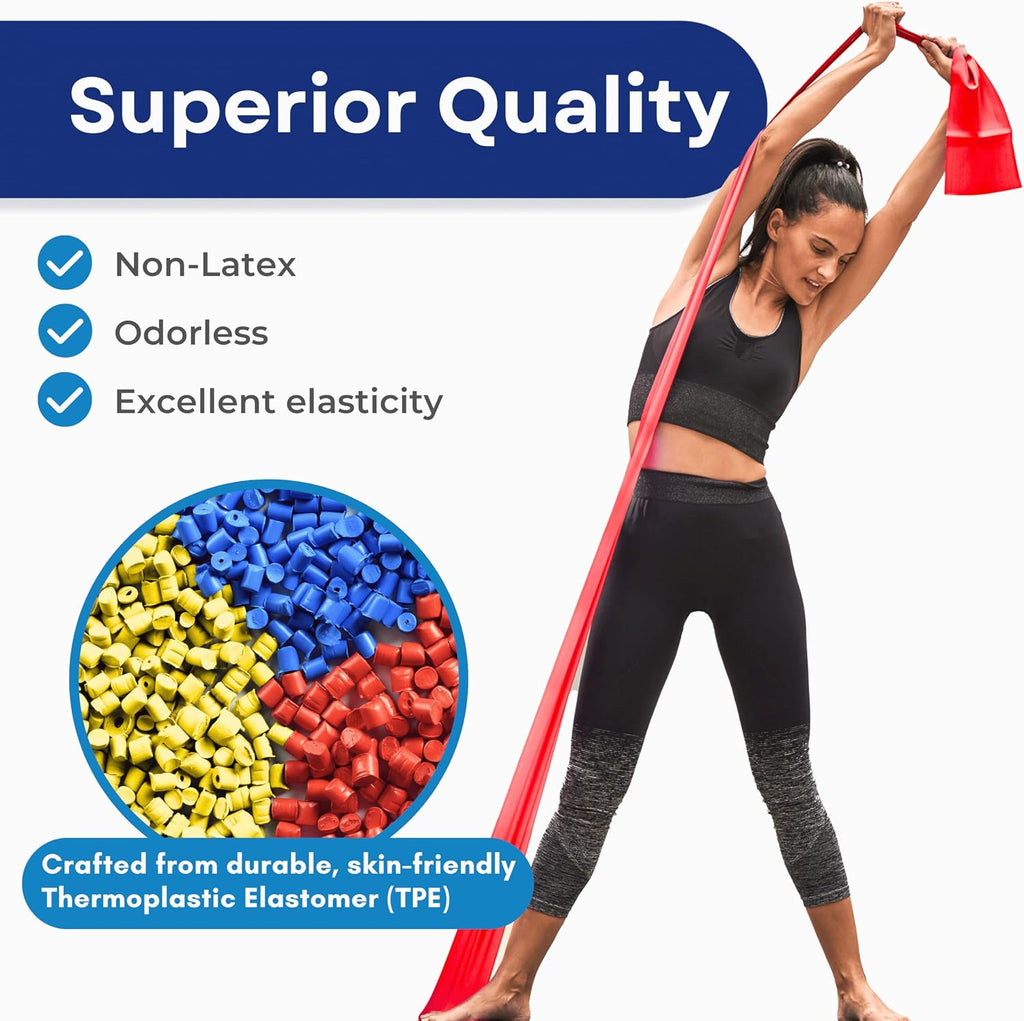 Long Resistance Bands Set with Carry Bag