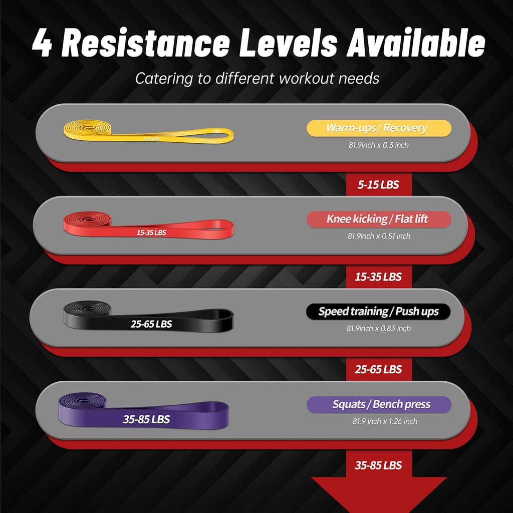 4-Level Pull Up Assistance Bands