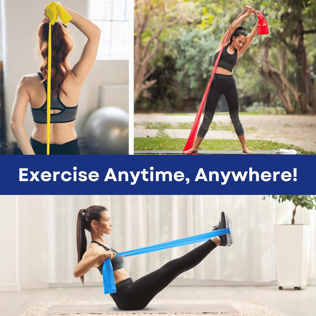 Long Resistance Bands Set with Carry Bag